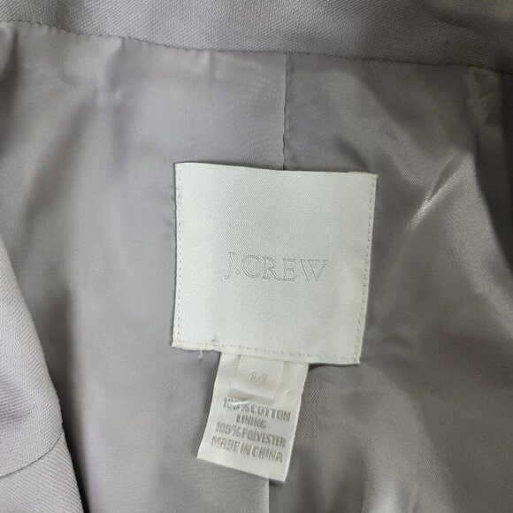 J. Crew Light Gray Nouvelle Jacket in Superfine Cotton 21324 Women's | Size 14 - Picture 3 of 7